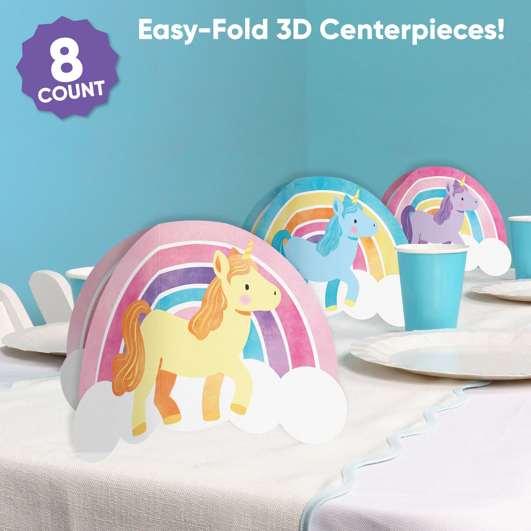 Unicorn 3D Centerpieces - 8 Ct