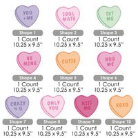 Valentine Hearts Lawn Decorations - 10 Pc