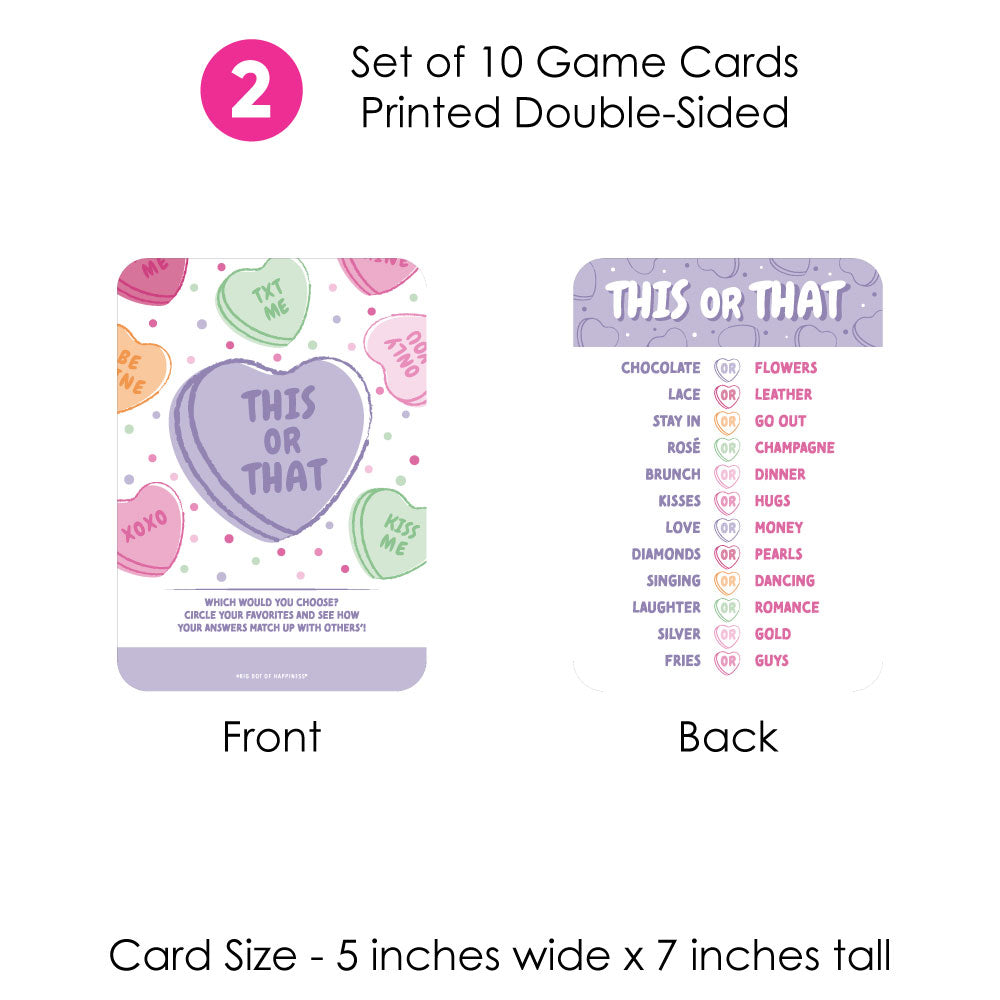 Valentine Hearts - 4 Adult Galentine’s & Valentine’s Day Party Games - 10 Cards Each - Gamerific Bundle
