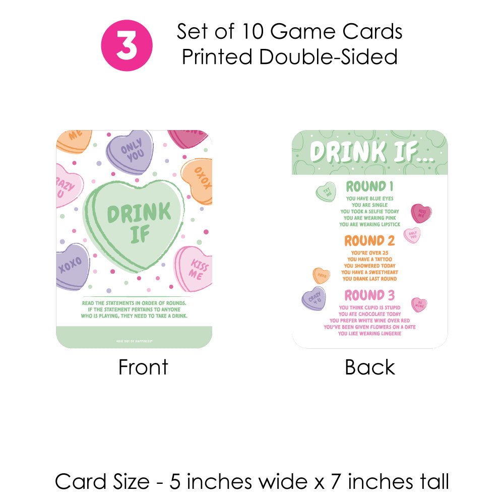 Valentine Hearts - 4 Adult Galentine’s & Valentine’s Day Party Games - 10 Cards Each - Gamerific Bundle