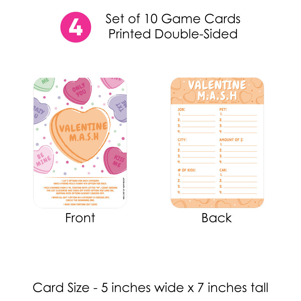 Valentine Hearts - 4 Adult Galentine’s & Valentine’s Day Party Games - 10 Cards Each - Gamerific Bundle