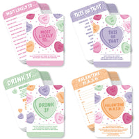 Valentine Hearts - 4 Adult Galentine’s & Valentine’s Day Party Games - 10 Cards Each - Gamerific Bundle
