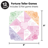Valentine Hearts Fortune Tellers - 12 Ct