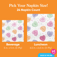 Napkins - Valentine Hearts - 24 Ct