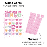 Valentine Hearts Bingo Game - 18 Ct
