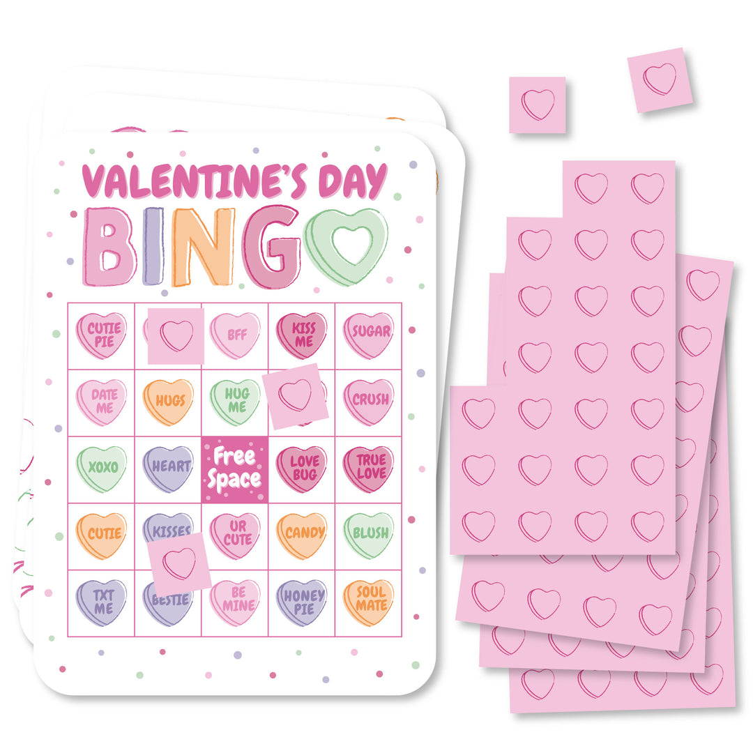 Valentine Hearts Bingo Game - 18 Ct
