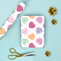 Custom Text Wrapping Paper - Valentine Hearts