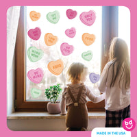 Valentine Hearts Window Clings