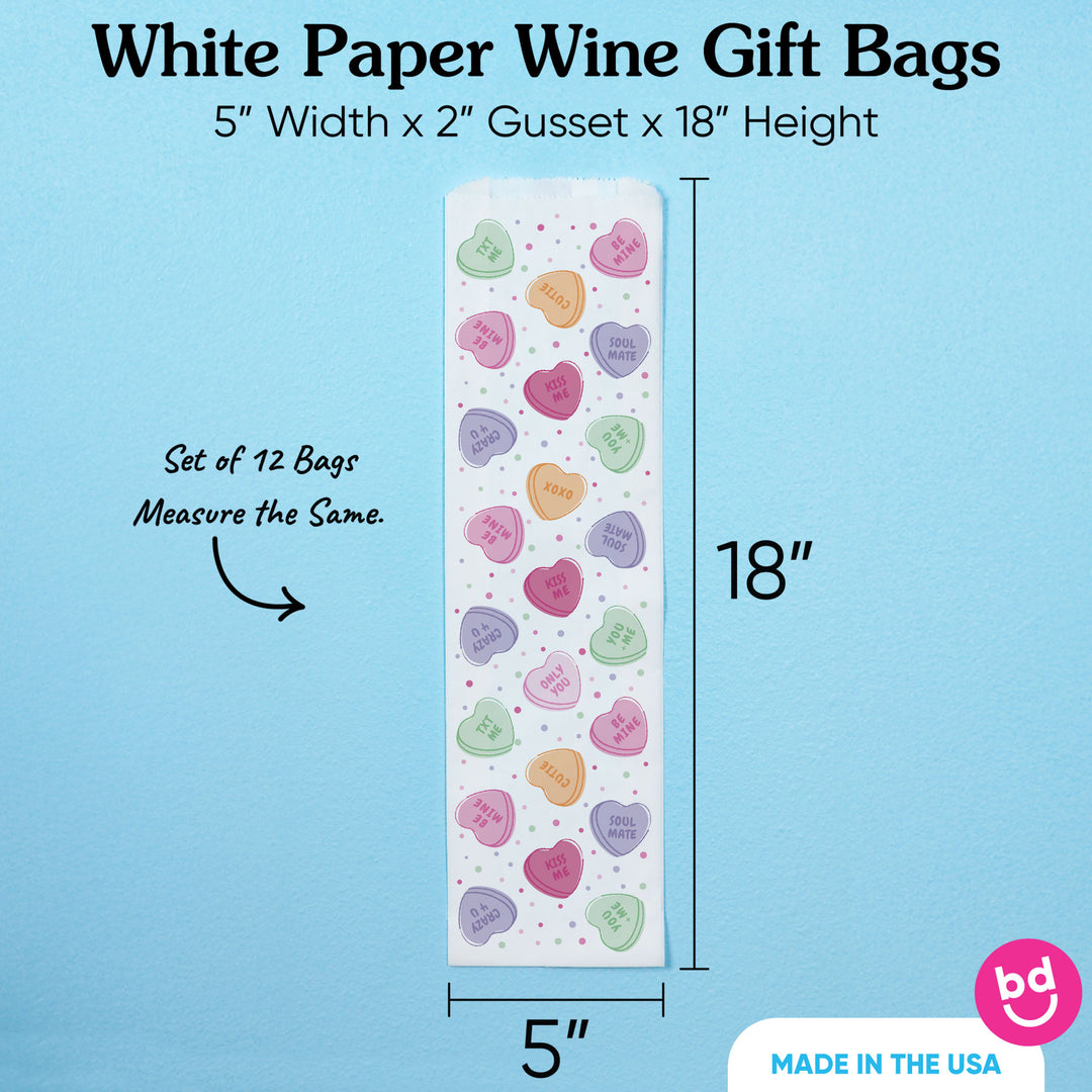 Wine Bags - Valentine Hearts