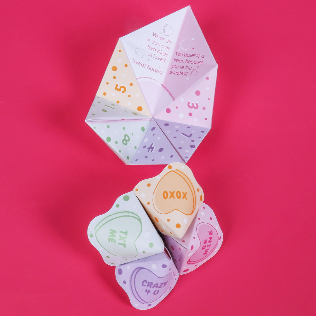 Valentine Hearts Fortune Tellers - 12 Ct