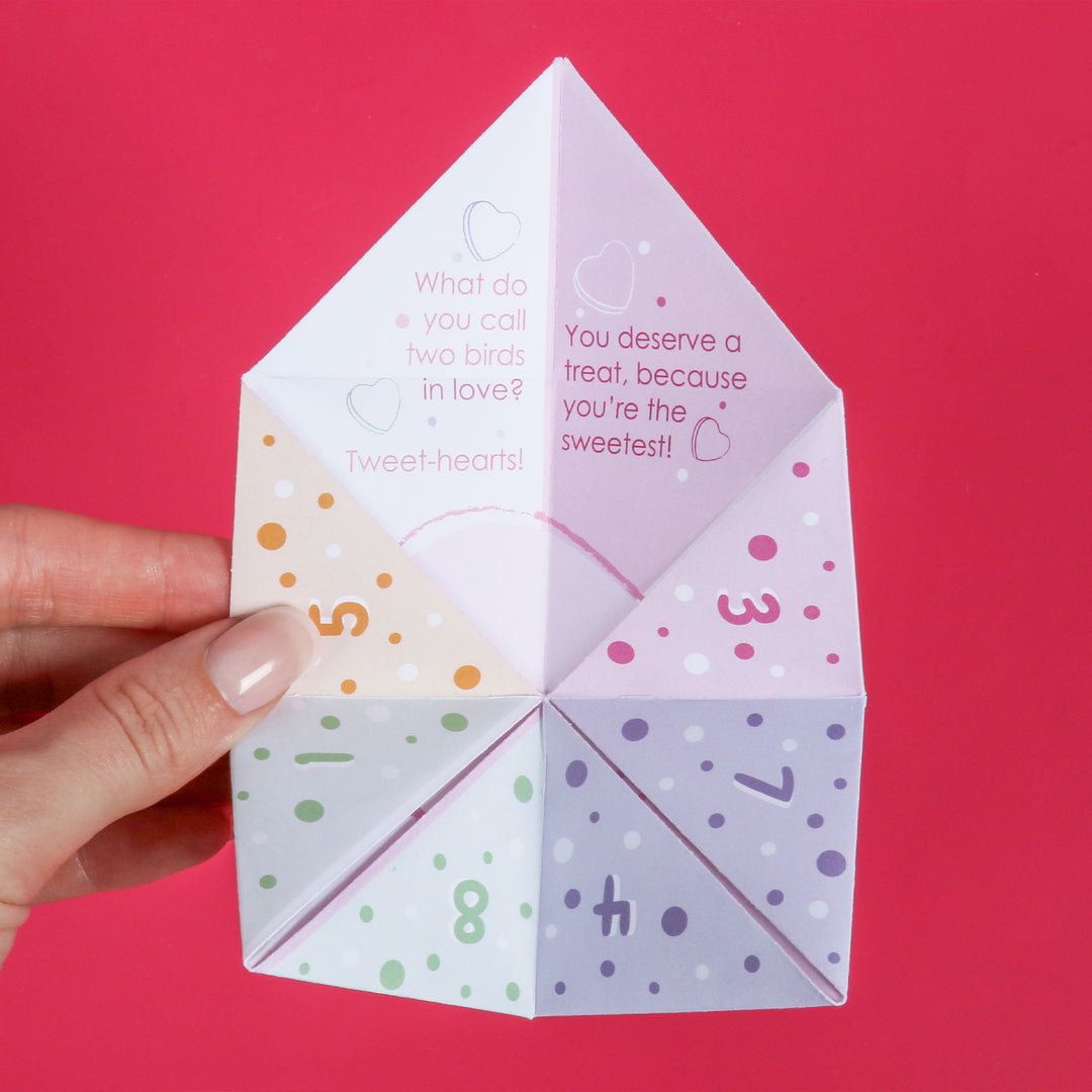 Valentine Hearts Fortune Tellers - 12 Ct