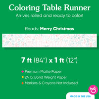 Very Merry Christmas - Coloring Table Runner - 7'