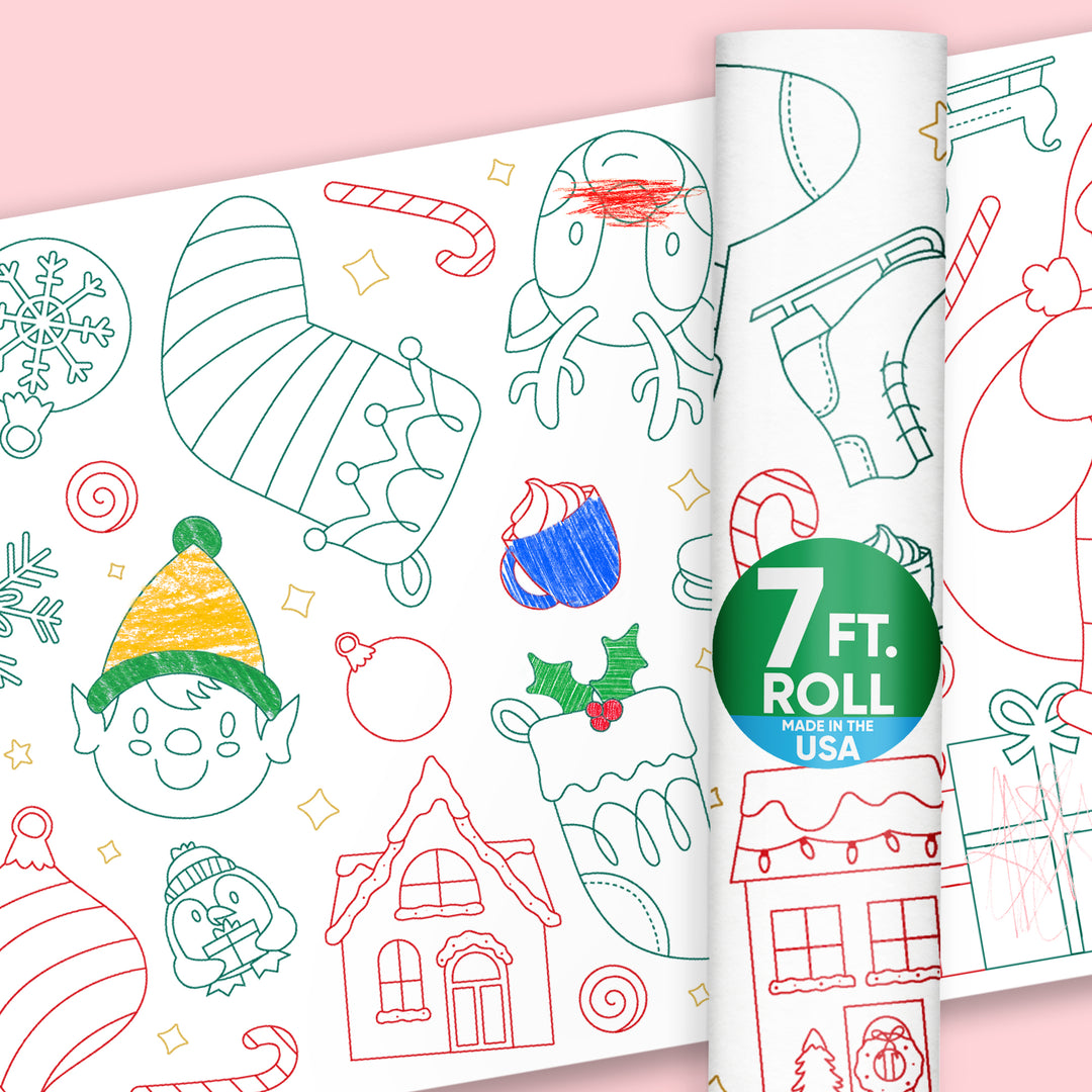 Very Merry Christmas - Coloring Table Runner - 7'
