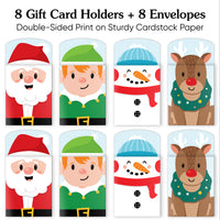 Assorted Very Merry Christmas Nifty Gifty Card Holders - 8 Ct