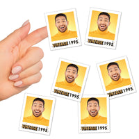 Custom Photo Vintage Birthday Cut-Out Stickers - 24 Ct