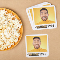 Custom Photo Coasters - Vintage Birthday