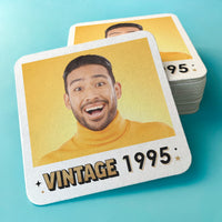 Custom Photo Coasters - Vintage Birthday