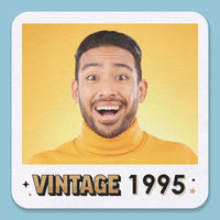 Custom Photo Coasters - Vintage Birthday