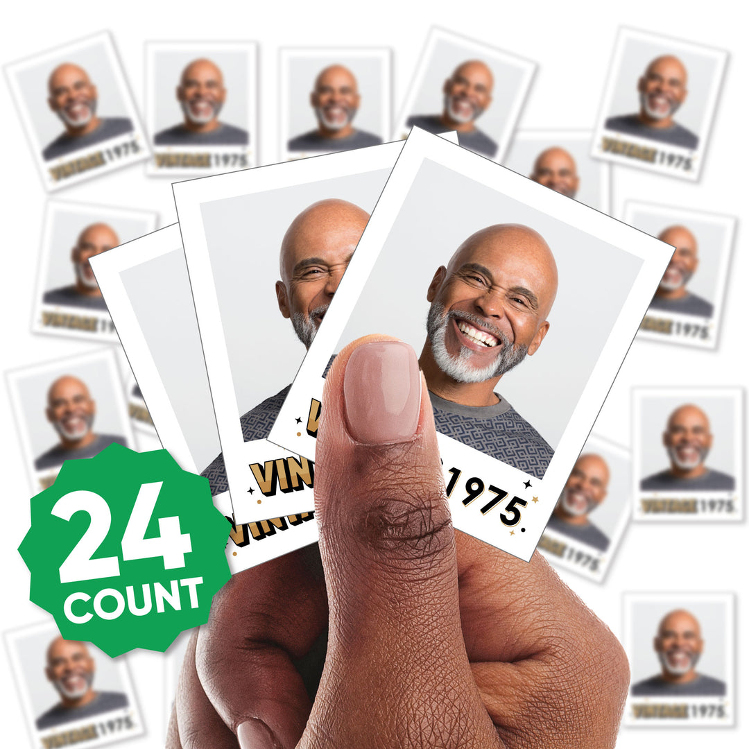 Custom Photo Vintage Birthday Cut-Outs - 24 Ct