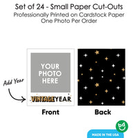 Custom Photo Vintage Birthday Cut-Outs - 24 Ct