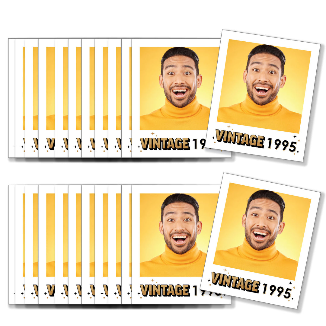 Custom Photo Vintage Birthday Cut-Outs - 24 Ct