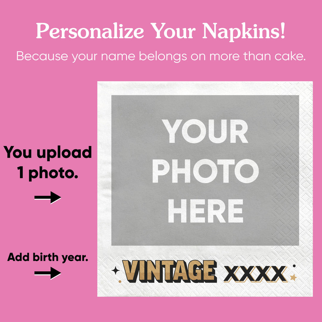 Custom Photo Napkins - Vintage