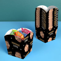 Custom Face Vintage Birthday Treat Boxes - 12 Ct
