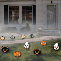 Vintage Halloween Lawn Decorations - 10 Pc