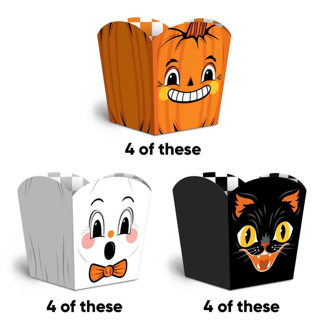 Vintage Halloween Treat Boxes - 12 Ct