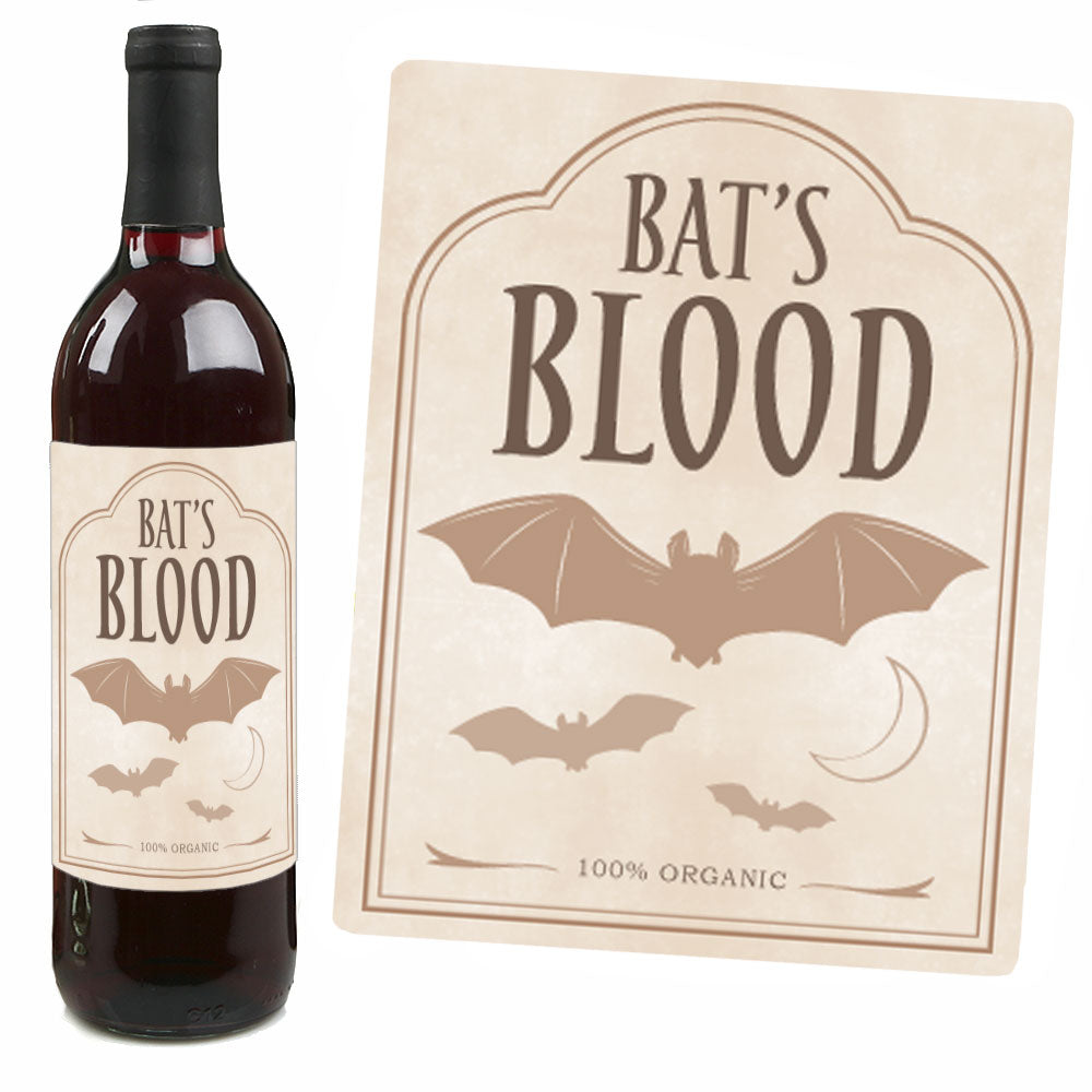 Vintage Halloween - Wine Bottle Stickers - 4 Ct