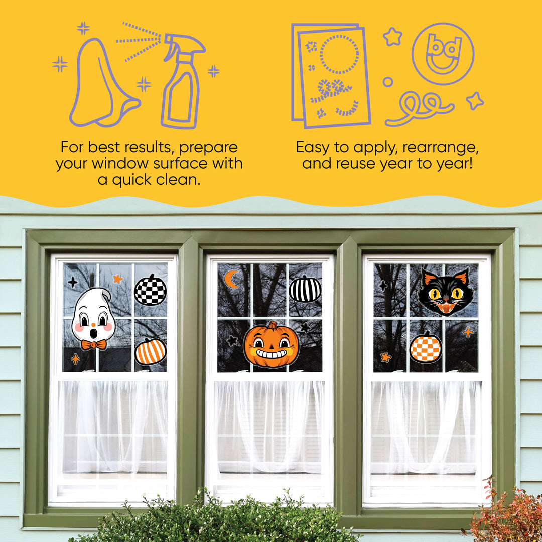 Vintage Halloween Window Clings