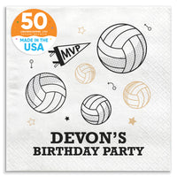 Custom Text Napkins - Volleyball