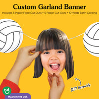 Custom Face Volleyball Garland Banner