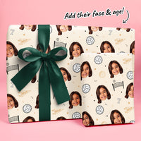 Custom Face Wrapping Paper - Volleyball