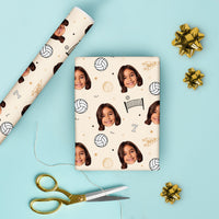 Custom Face Wrapping Paper - Volleyball