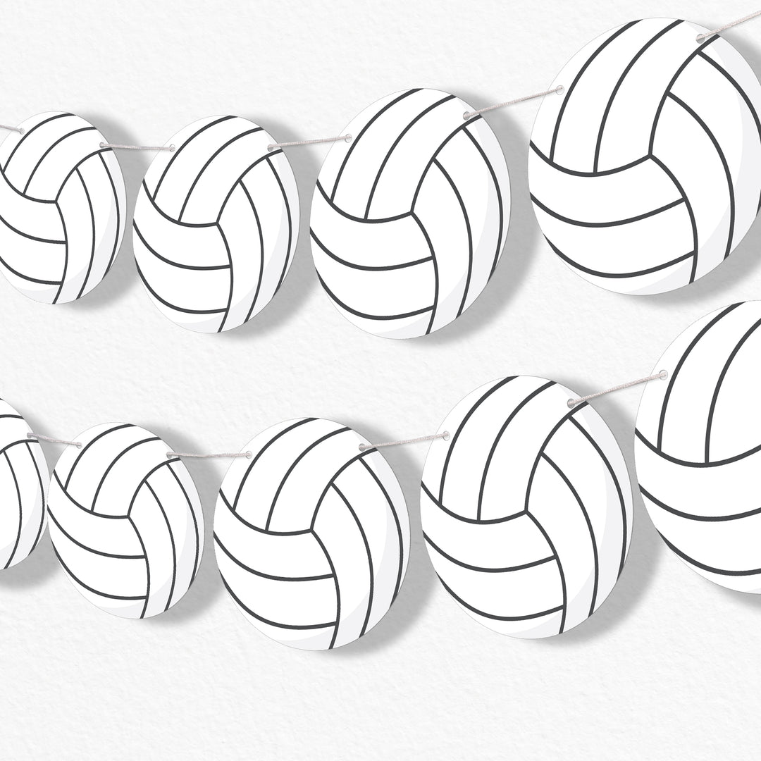 Volleyball Garland Banner - 15 Pc