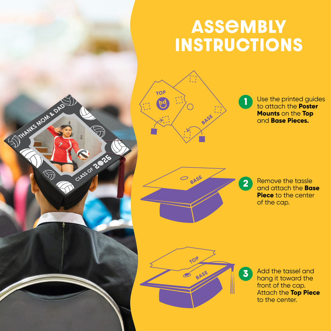 Graduation cap cover assembly instructions