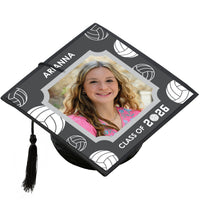 Volleyball personalized graduation cap cover Class of 2026