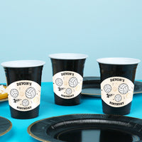 Custom Text Party Cups - Volleyball - 16 Ct