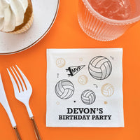 Custom Text Napkins - Volleyball