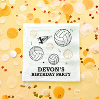 Custom Text Napkins - Volleyball