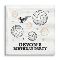 Custom Text Napkins - Volleyball