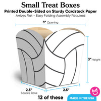 Volleyball Treat Boxes - 12 Ct