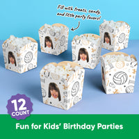 Custom Face Volleyball Treat Boxes - 12 Ct