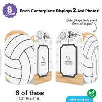 Volleyball Photo Centerpieces - 8 Ct
