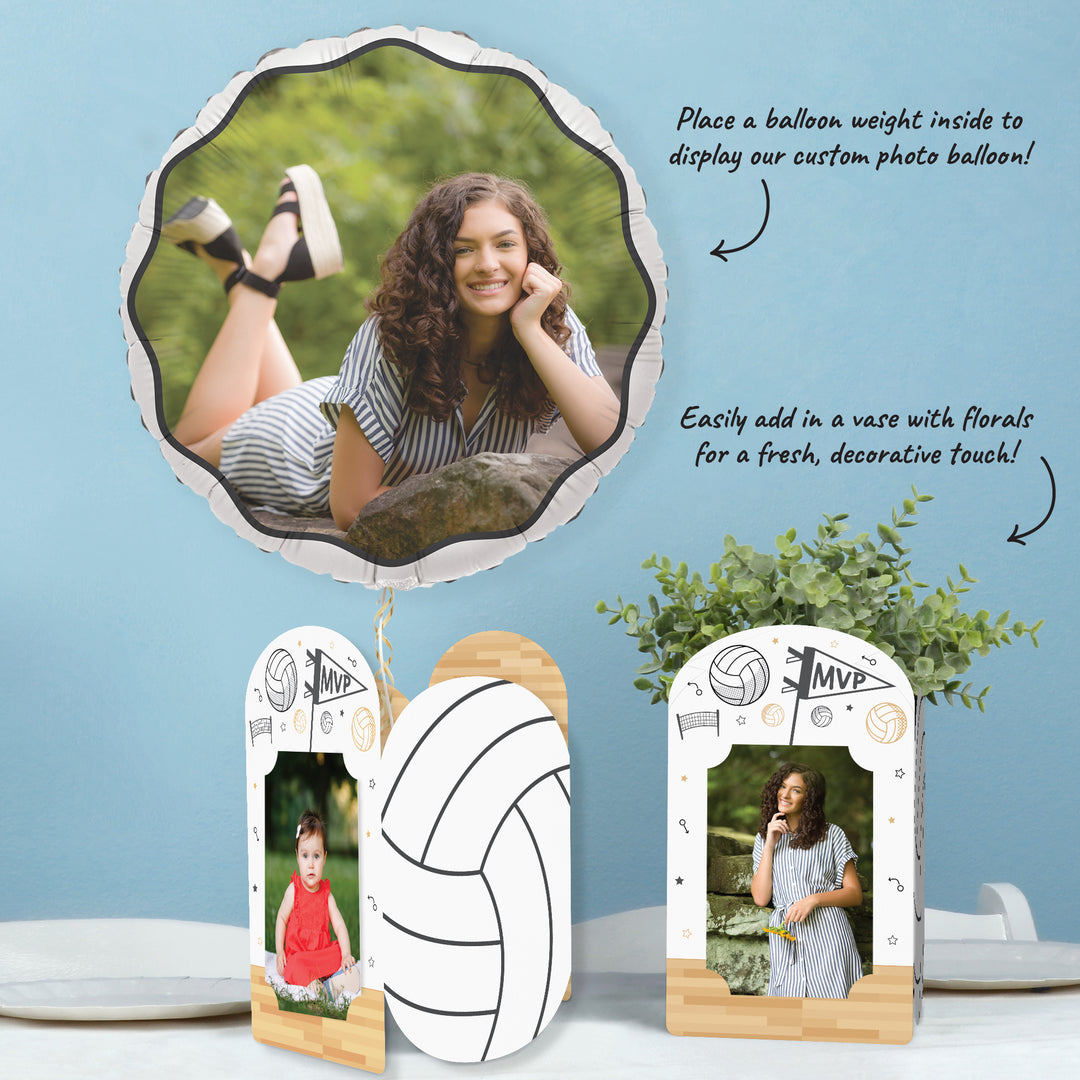 Volleyball Photo Centerpieces - 8 Ct