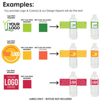 Custom Logo Water Bottle Labels - Personalized Branded Business Party Decorations - Set of 20 Stickers