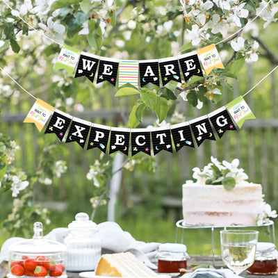 We Are Expecting - Pregnancy Announcement Mini Pennant Banner - We Are Expecting