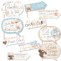 We Can Bearly Wait Funny Photo Props - 10 Ct
