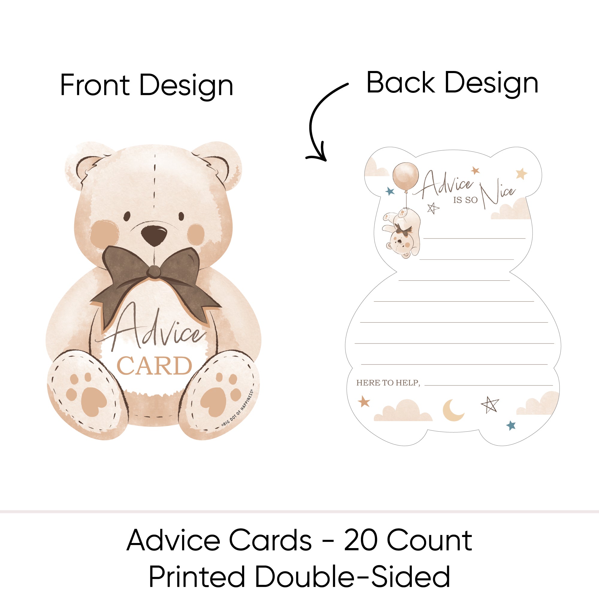 We Can Bearly Wait - Wish Card Teddy Bear Baby Shower Activities